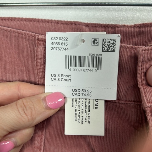 American Eagle super high-rise baggy jogger pink size 8 short. NWT. - Picture 6 of 13